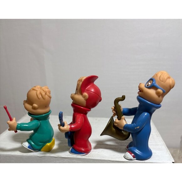Alvin & The Chipmunks Musical Figures PVC 1991 Rock Stars Simon Theodore Vintage - Picture 3 of 14